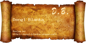 Dengl Blanka névjegykártya